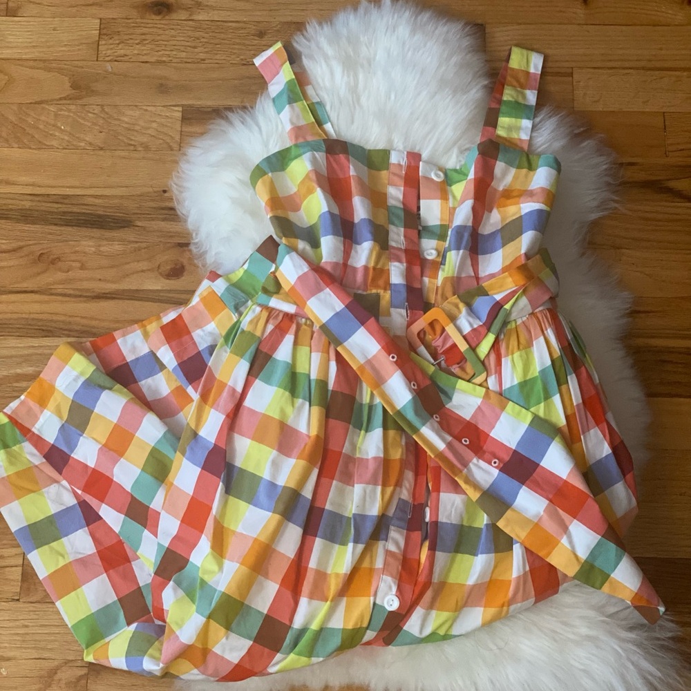 CHRISTOPHER JOHN ROGERS Color Checker Dress NWT - Picture 2 of 4